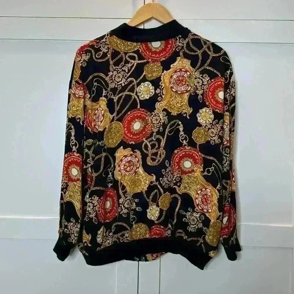 Vintage Silhouettes Bomber Gold Jacket Size: 16 - Picture 12 of 12